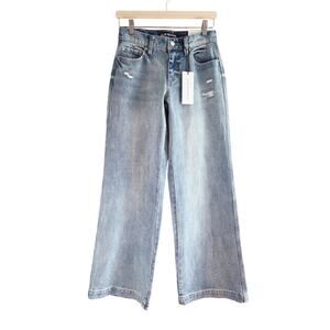 Blue Revival Waverly Mid Rise Wide Leg Jeans, Sz 25X32, Dallas Wash